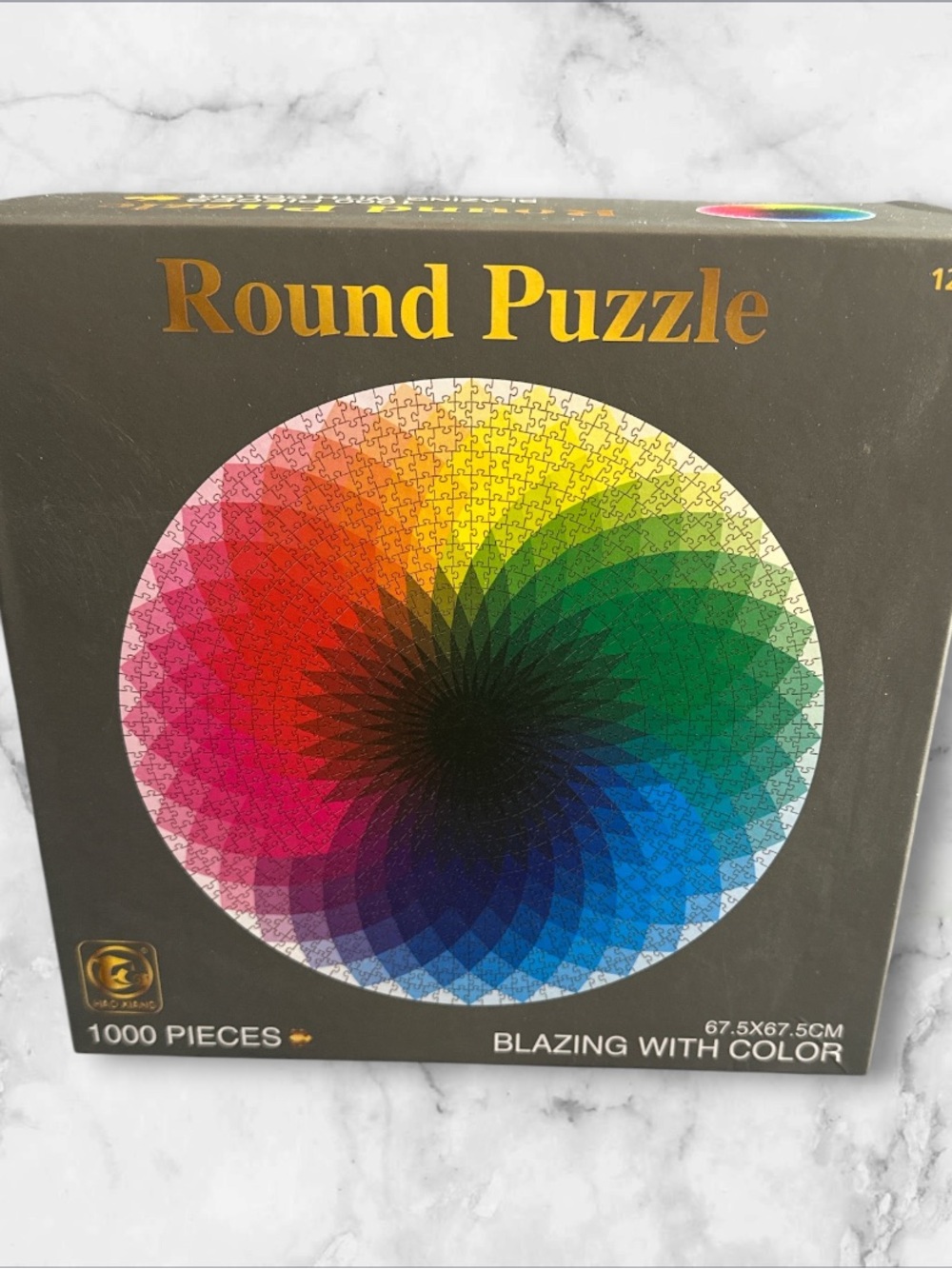 1000 piece round puzzle blazing with color HAO Kiang complete